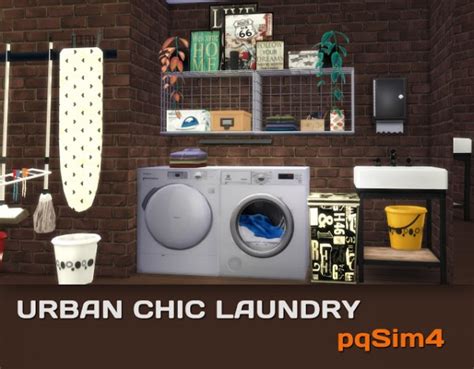 Pqsims4 Urban Chic Laundry • Sims 4 Downloads Sims 4 Sims 4 Custom