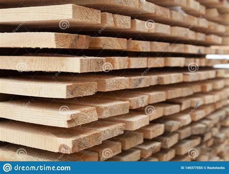 Wooden Planks Air Drying Timber Stack Stock Image Image Of Beam