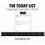 Free The Today List Printable With Images  Organization Printables