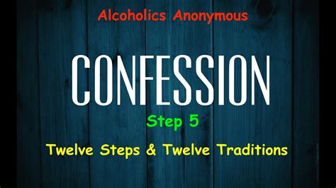 Twelve Steps And Twelve Traditions Step 5 Alcoholics Anonymous Read