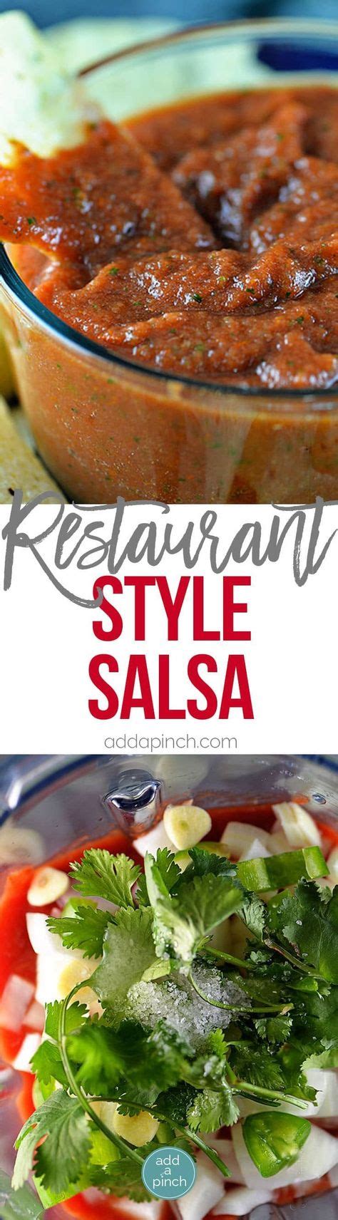 This salsa is bright, fresh and perfect for parties! Easy Restaurant Style Salsa Recipe - This salsa recipe is ...