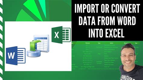 How To Import Convert Data From Word Document Into Excel Worksheet