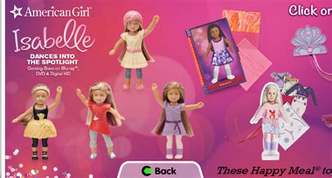american girl doll toys featured in mcdonald s happy meal