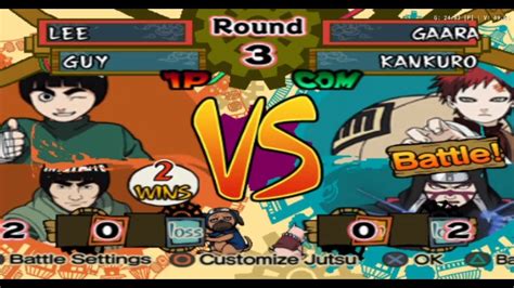 Rock Lee Vs Gara Gameplay Naruto Shippuden Ultimate Ninja 5 Ps2 Youtube