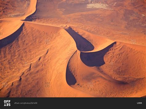 Aerial Shot Of A Star Dune In The Namib Desert Namibia Stock Photo