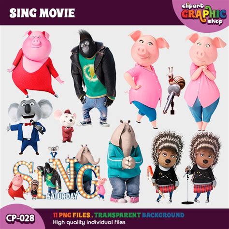 Sing Movie Clipart Sing Instant Download Png Sing Movie