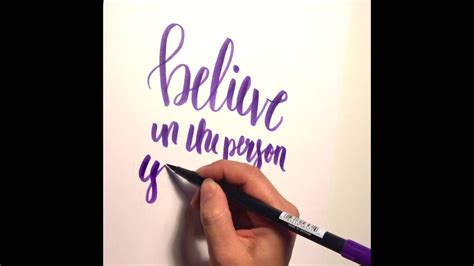 Hand Lettering Calligraphy Quote Video With Tombow Dual Brush Pen In
