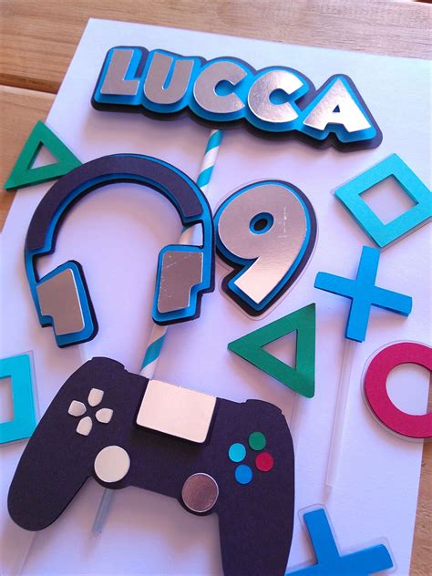 Topo de Bolo Personalizado PlayStation | Cumple