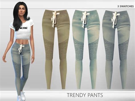 Trendy Pants By Puresim At Tsr • Sims 4 Updates Sims 4 Sims 4