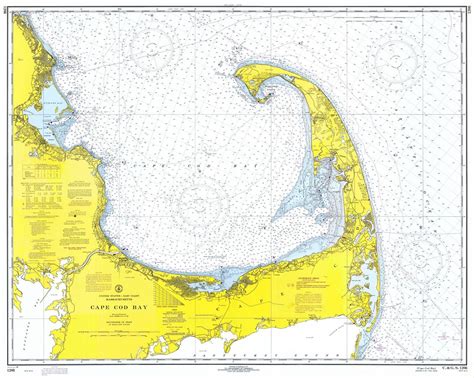 Historic Nautical Map Cape Cod Bay 1969 Noaa Chart Massachusetts