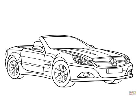 Ausmalbilder SL Mercedes Cars Coloring Pages Sports Coloring Pages