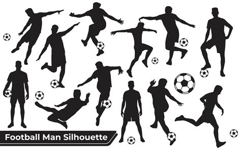 Collection Of Football Sport Silhouettes In Different Positions 4813691