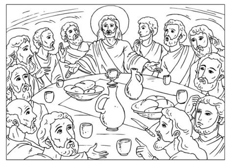 Dibujos De La Ultima Cena De Jesús Para Pintar Colorear Imágenes