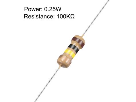 400pcs Axial Lead Carbon Film Resistors 100k Ohm 025w 5tolerances 4