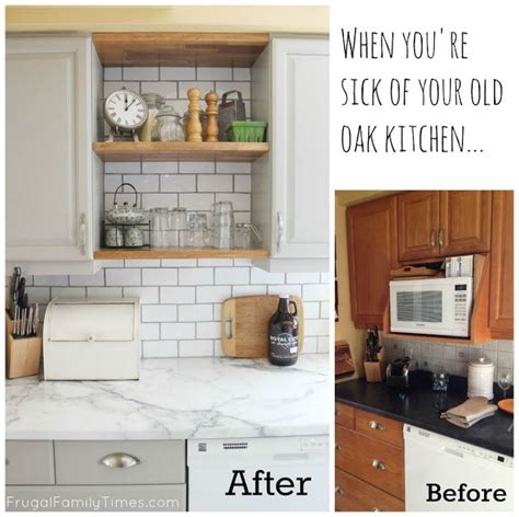 It enhances the kitchen furniture's beauty by creating some darkened highlights, particularly on the recessed parts. When you're sick of your old oak kitchen...(Kitchen Update for Way Less Cash) | Budget kitchen ...