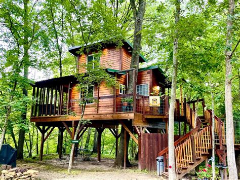 This Gorgeous Adult Only Tree House Is Located On 32 Acres Of Wooded