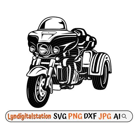 Trike Motorcycle Svg Motorbike Clipart Biker Dad Cut File Trike Shop