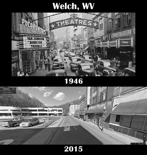 Welch West Virginia Same Location In 1946 And 2015 Rurbanhell