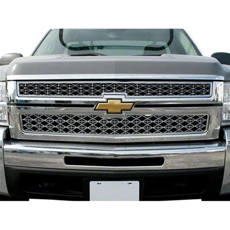 Chrome Imposter Grille Overlay For 2016 2018 Silverado 1500 Wt Ls And Lt
