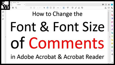 How To Change The Font And Font Size Of Comments In Adobe Acrobat And