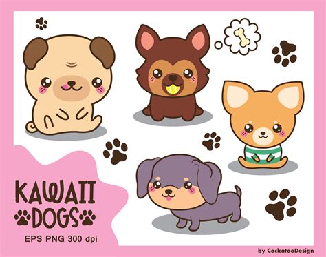 Kawaii Cute Dog Art Ubicaciondepersonascdmxgobmx