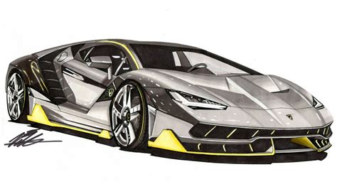 Shop for new and used cars and trucks. Realistic Car Drawing - Lamborghini Centenario - Time ...