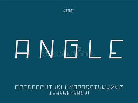 Angle Font Vector Alphabet Stock Vector Illustration Of Display