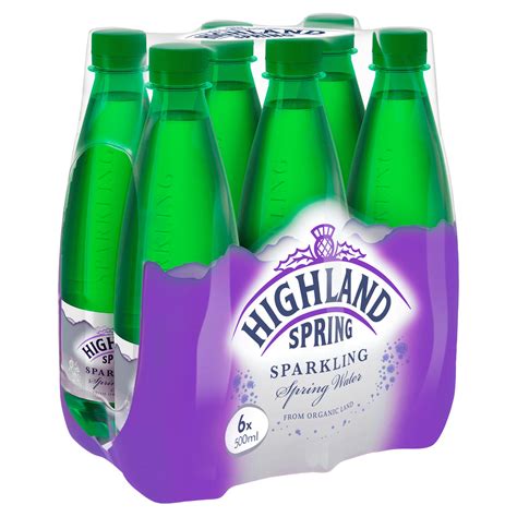 Highland Spring Sparkling Spring Water 6 X 500ml Still And Flavoured