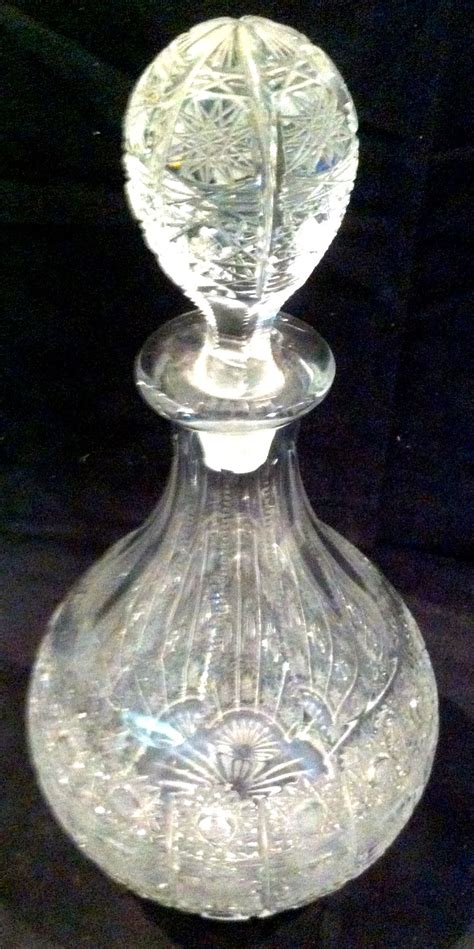 Vintage Bohemian Crystal Decanter Crystal Decanter Bohemian Crystal Glass Table