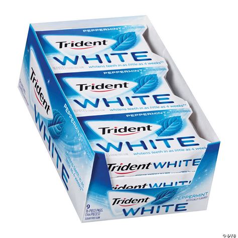 Trident White Peppermint Sugar Free Gum 9 Pack