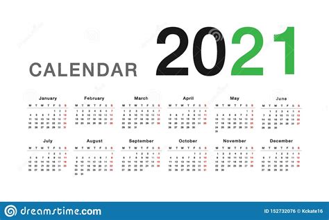 You may also add your own events to the calendar. Colorful Year 2021 Calendar Horizontal Vector Design ...