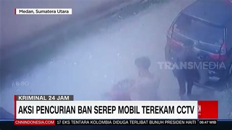 Aksi Pencurian Ban Serep Mobil Terekam Cctv Redaksi Pagi 110721