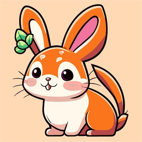 Premium Vector Digital Art Bunny Surrounded By An Array Of Carrots