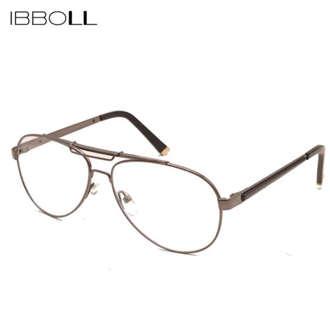 Ibboll Fashion Metal Pilot Optical Glasses Frames Mens Luxury Brand