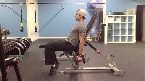 Seated Incline Dumbbell Hammer Curl Youtube