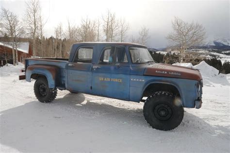 1962 Dodge Power Wagon Crew Cab True Air Force Truck 4x4 For Sale