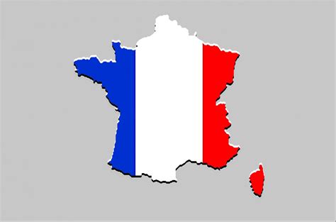 Flaggen Karte Von Frankreich Kostenloses Stock Bild Public Domain