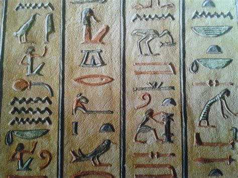 The Facts Ancient Egyptian Hieroglyphics On Tomp Inthe Valley Of The King