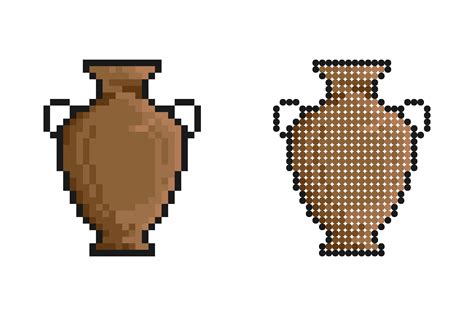 Pixel Icon Greek Clay Jug With Ornament Graphic By Rnko · Creative Fabrica