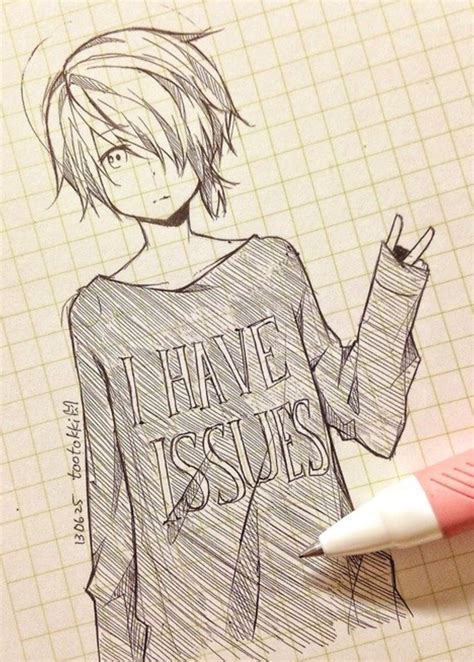 Cute Anime Drawing Tootokki I Have Issues Sweater Anime Drawings Boy
