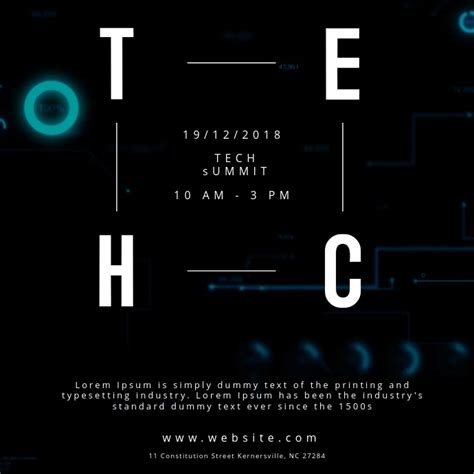 Tech Event Motion Poster Template Postermywall