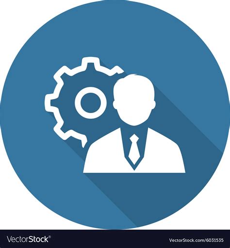 Management Icon Business Concept Flat Design Vector Image