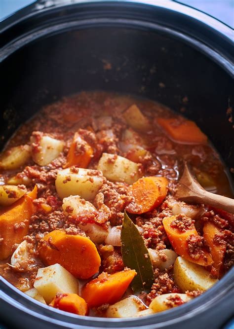 Crock Pot Ground Beef Stew Potato And Carrot — Eatwell101