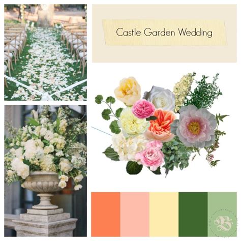 Wedding Mood Board Outdoor Garden Ceremony At A Castle Lavish