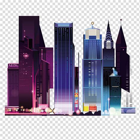 Nighttime Illustration Night Night City Lights City Png Pngegg