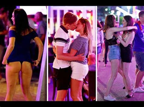 Magaluf Goes Wild Boozy Brits Flash Bums And Frolic On Crazy Night Out