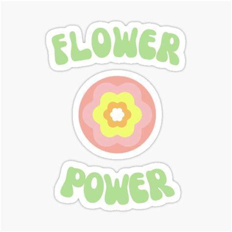 Y2k Nostalgia Flower Power Sticker For Sale By Strawberryds Redbubble