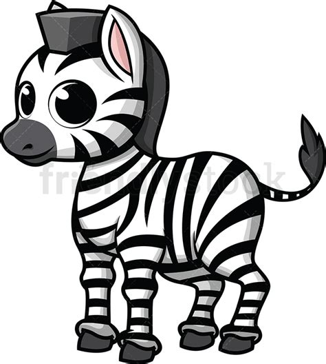 Cute Baby Zebra Cartoon Vector Clipart Friendlystock