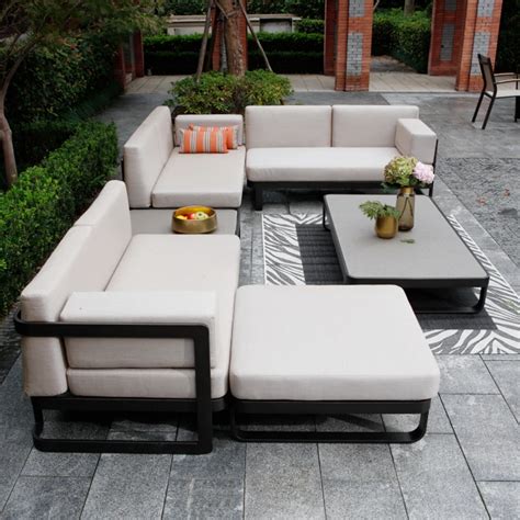 Aluminum Sectional Metal Furniture Set Modern Patio Design Outdoor Sofa