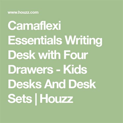 Camaflexi Essentials Writing Desk With Four Drawers Kids Desks And